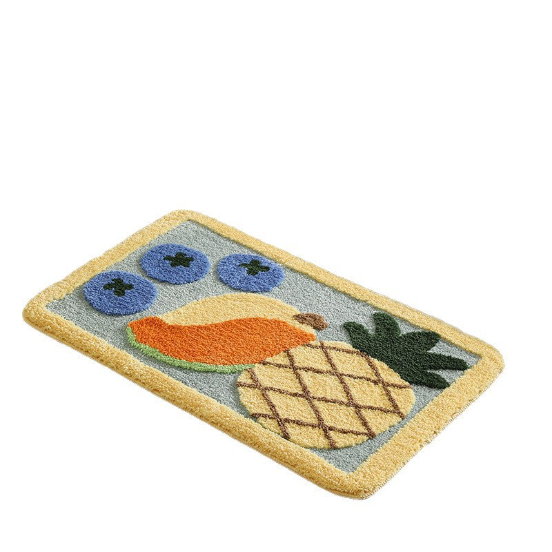 Decorative Fruit-Themed Bath Mat Kalsten