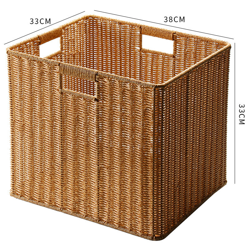 Handcrafted Rectangular Wicker Storage Bin Kalsten