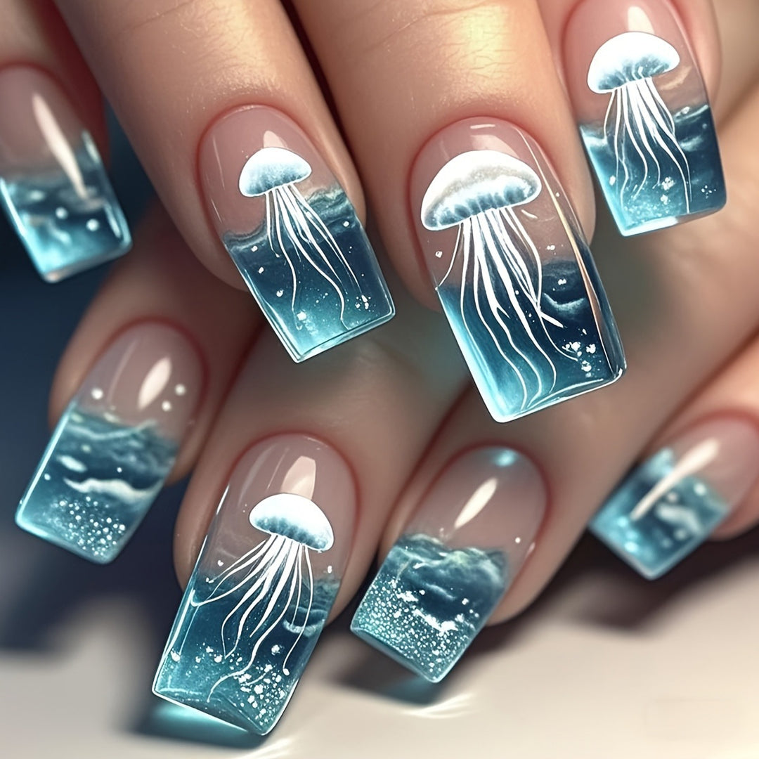 Underwater-Themed Nail Art Set Kalsten