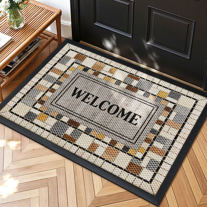 Decorative Welcome Mat with Geometric Design