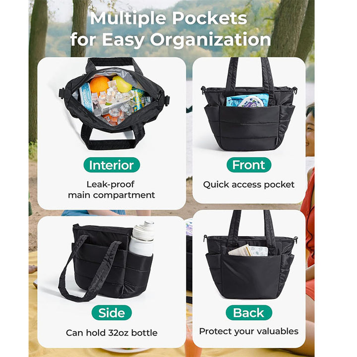 Stylish tote bag with insulated compartments Kalsten