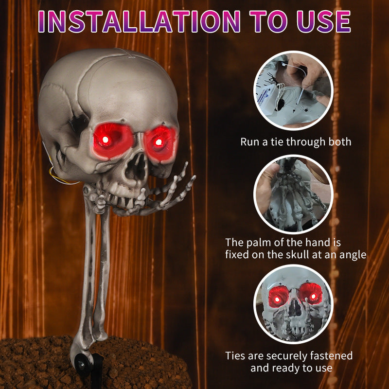 Creepy Decorative Skeleton Head Prop Kalsten