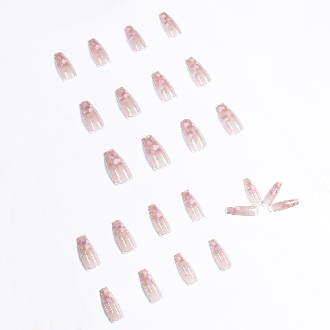 Artful Nail Art with Heart Pattern Kalsten