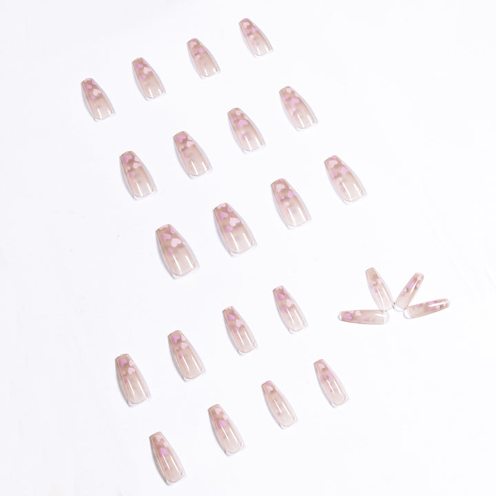 Artful Nail Art with Heart Pattern Kalsten