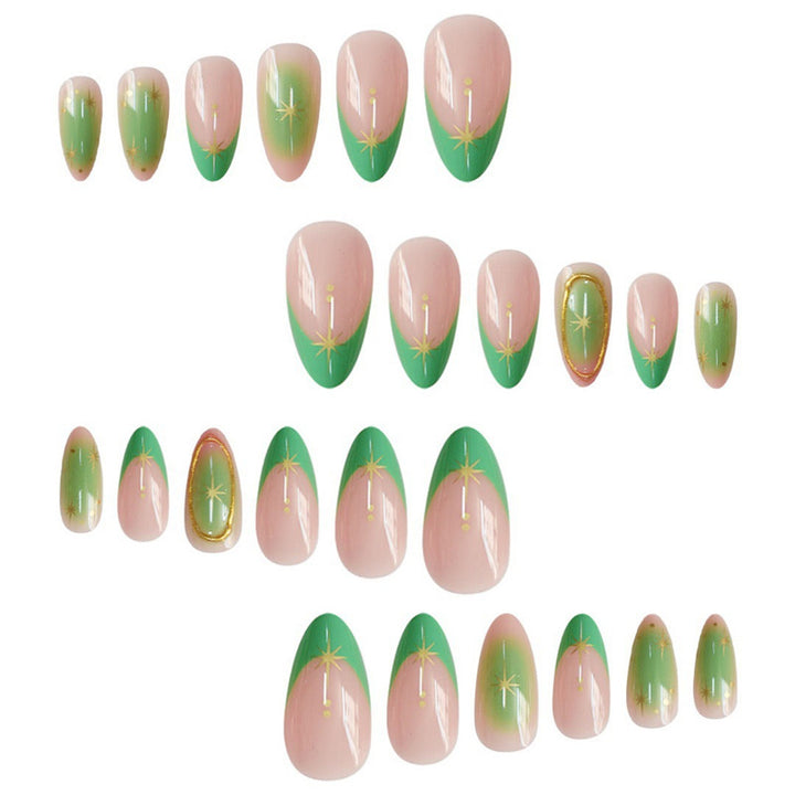 Artistic Press-On Nail Set with Star Accents Kalsten