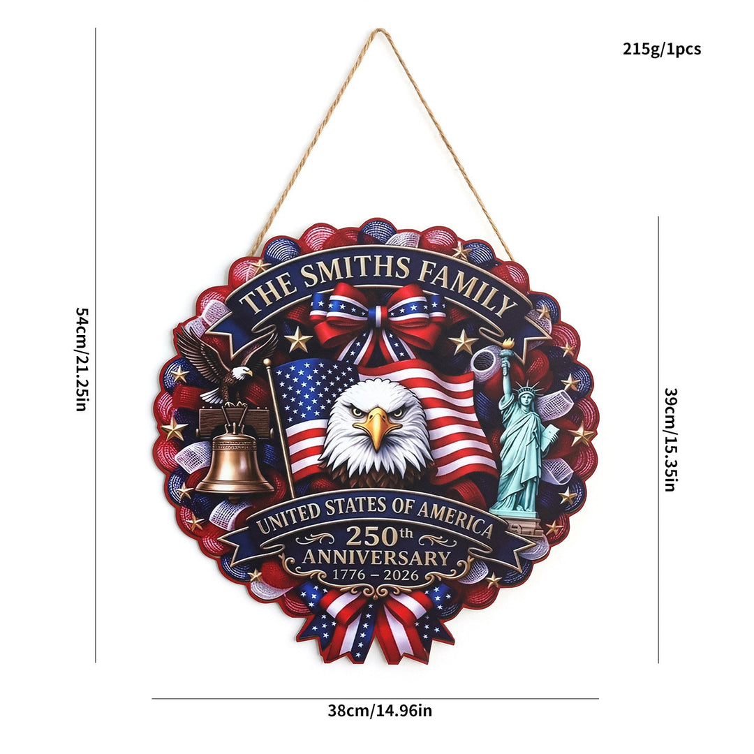 Unisex nan Patriotic Americana Burlap Ribbon Star Door Wreath with Jute Hanger Kalsten