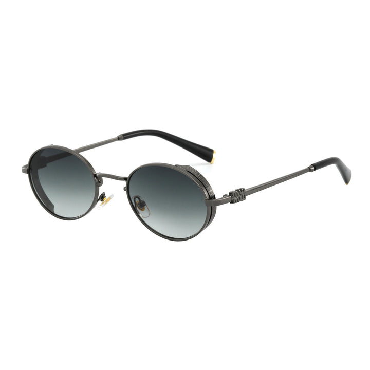 Ladies Round Designer Sunglasses with Elegant Metal Frame Kalsten