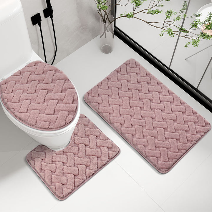Woven Design Bathroom Rug Set Kalsten