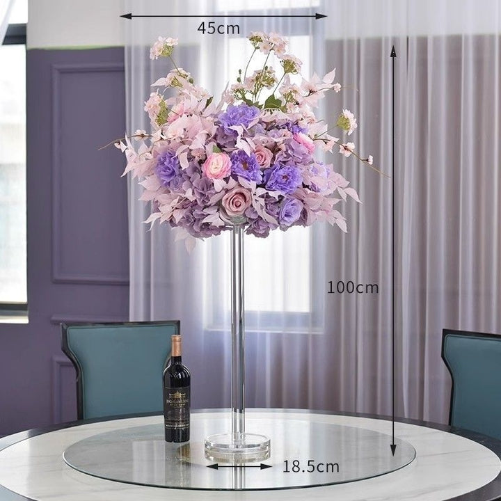 Elegant Floral Centerpiece with Acrylic Stand