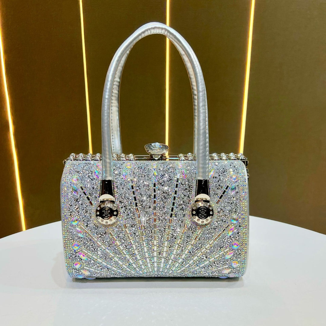 Luxe Crystal-Embellished Evening Handbag