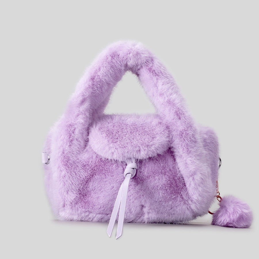Luxurious Faux Fur Handheld Bag