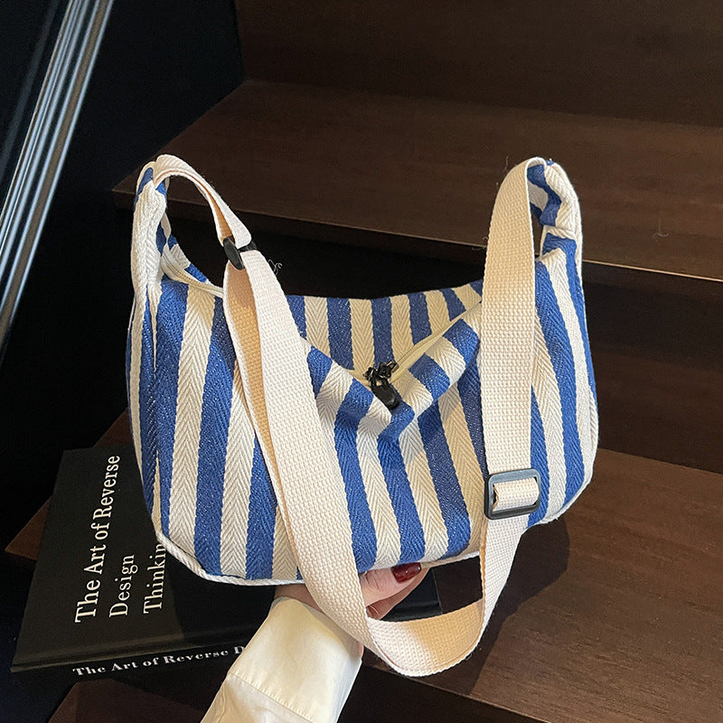Casual Striped Shoulder Bag