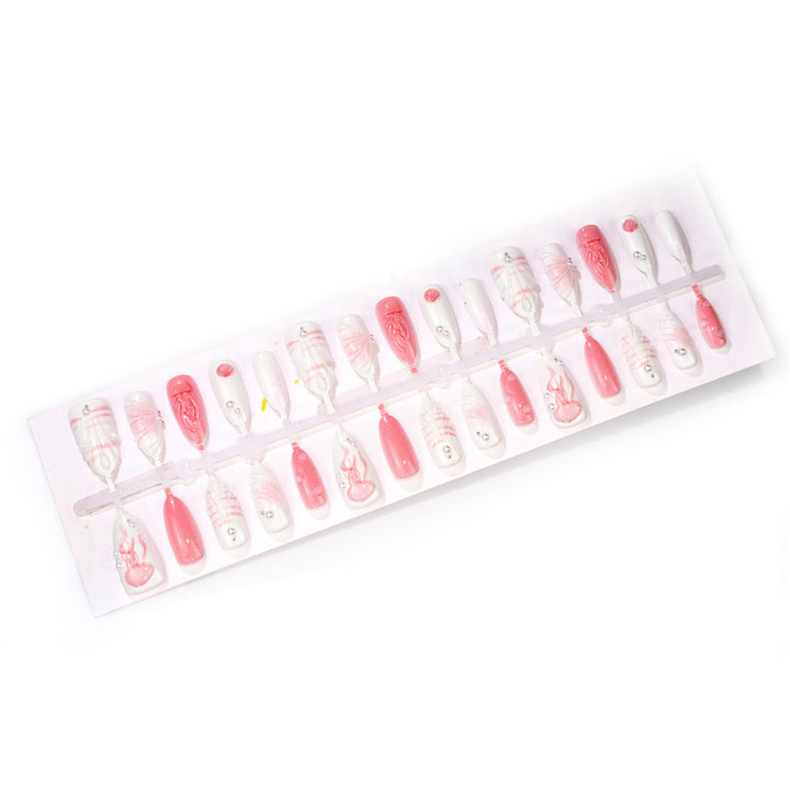 Marine-Inspired Decorative Press-On Nail Art Set