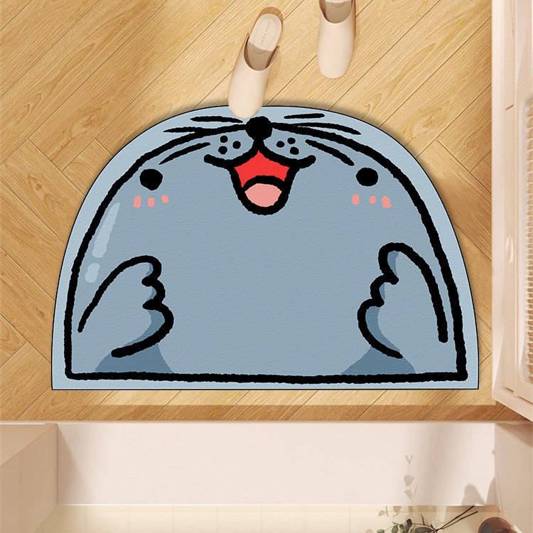 Whale-Shaped Decorative Area Mat