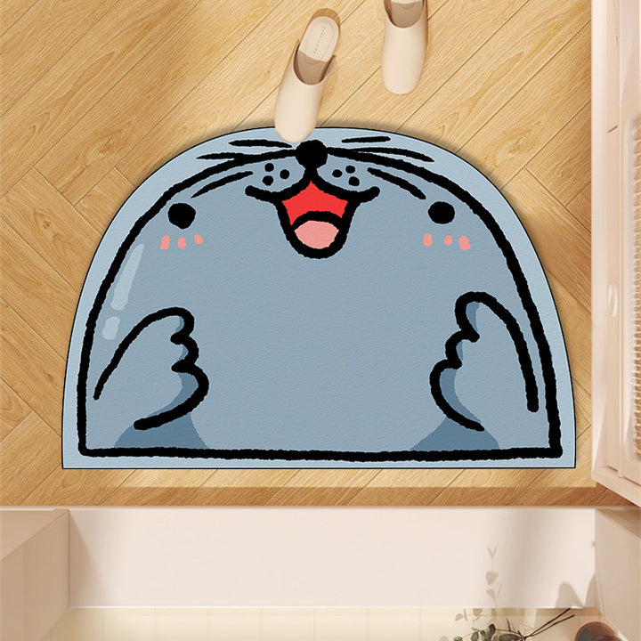 Whale-Shaped Decorative Area Mat