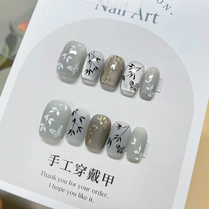 Premium Glossy Almond-Shaped Press-On Nails Kalsten 1789388672