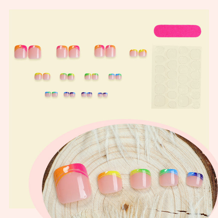 Acrylic nail set with colorful designs and high-quality workmanship Kalsten