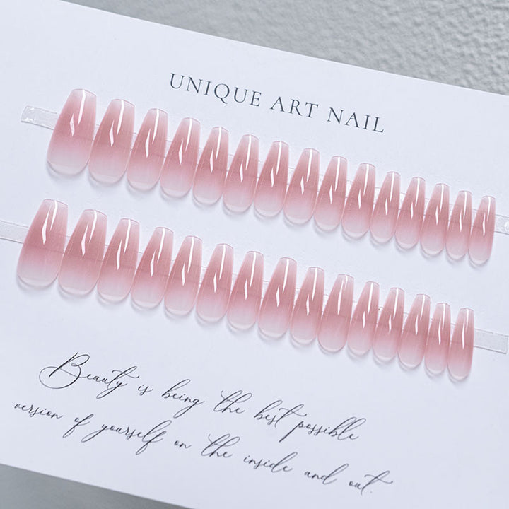 Glossy Long Coffin Press-On Nails