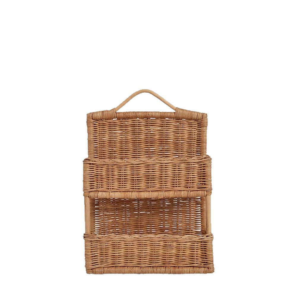 Braided storage basket with handle Kalsten