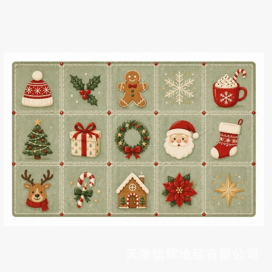 Festive Christmas-Themed Door Mat Kalsten