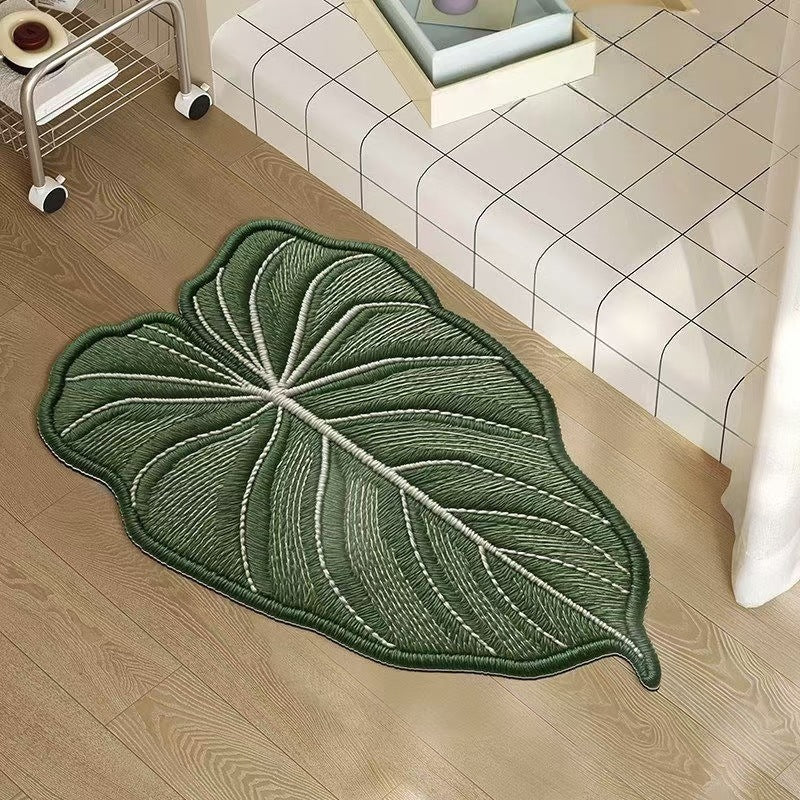 Monstera Leaf Shaped Floor Mat Kalsten