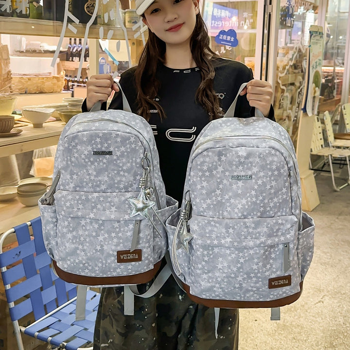 Stylish Star-Printed Casual Backpack Kalsten