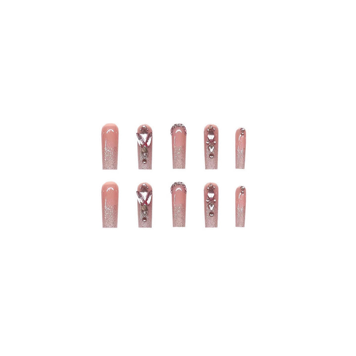 Glamorous Crystal-Embellished Press-On Nail Extensions Kalsten
