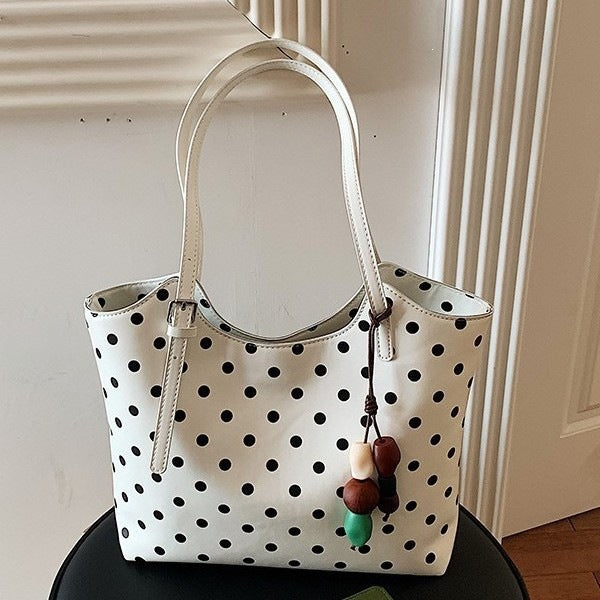 Stylish Polka Dot Tote Bag
