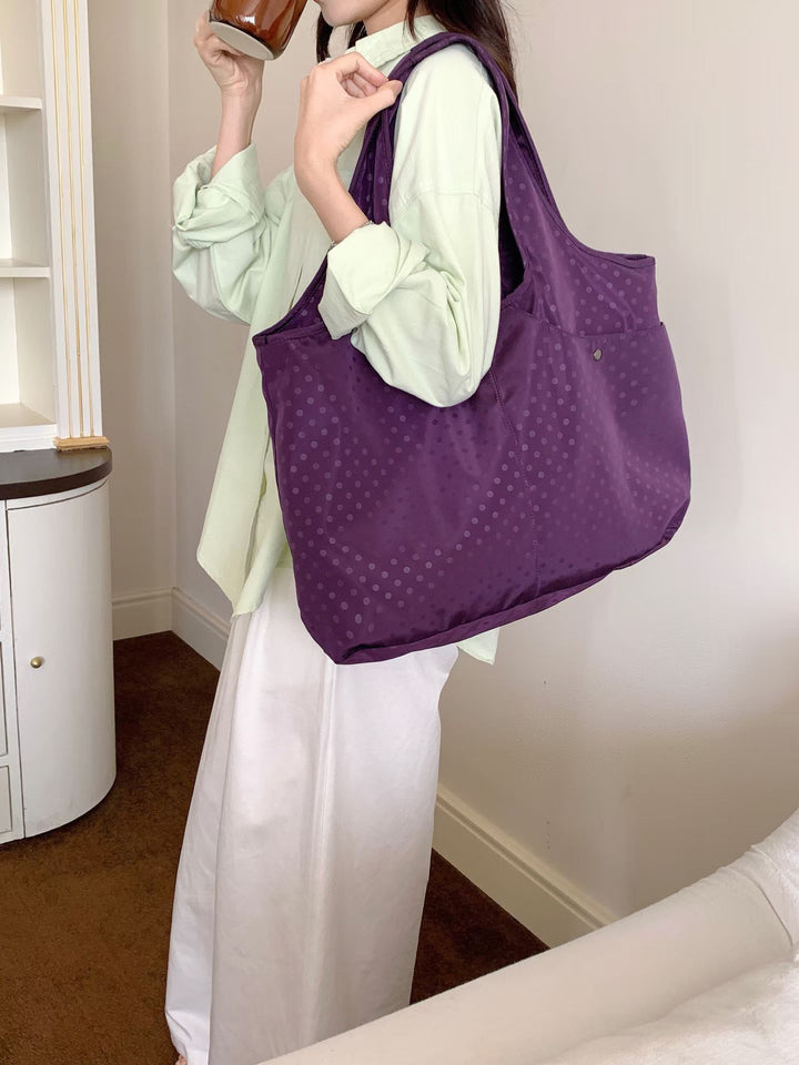 Spacious Polka Dot Shoulder Bag