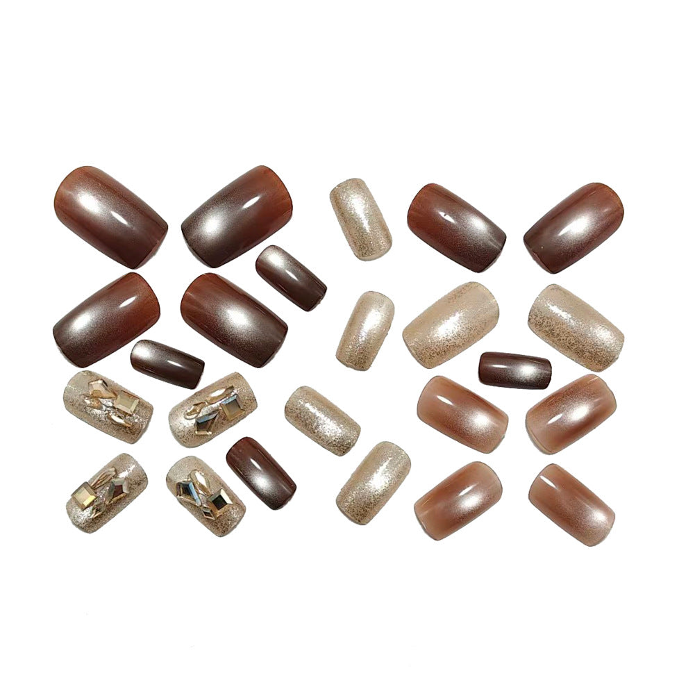 Artificial nails with luxurious glitter finish Kalsten