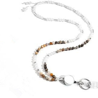 Beaded Eyewear Lanyard Necklace with Retractable Clip Kalsten