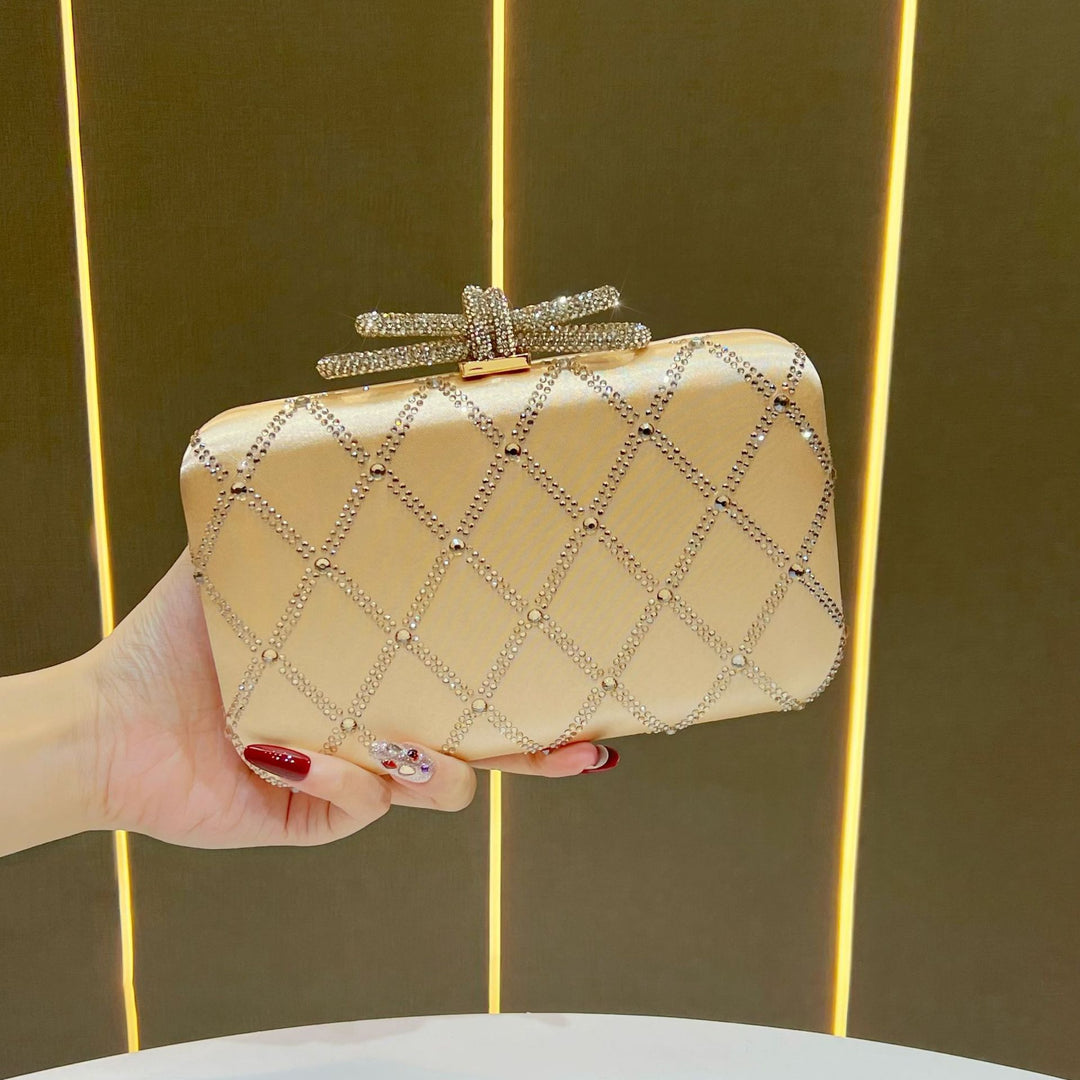 Decorative Rhinestone-Studded Evening Clutch