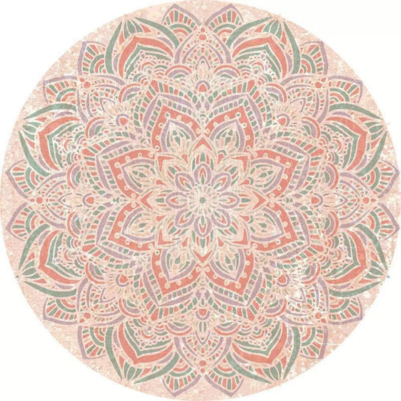 Circular Vintage Floral Area Rug Kalsten