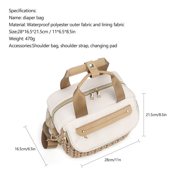 Fashionable diaper bag with elegant woven look Kalsten