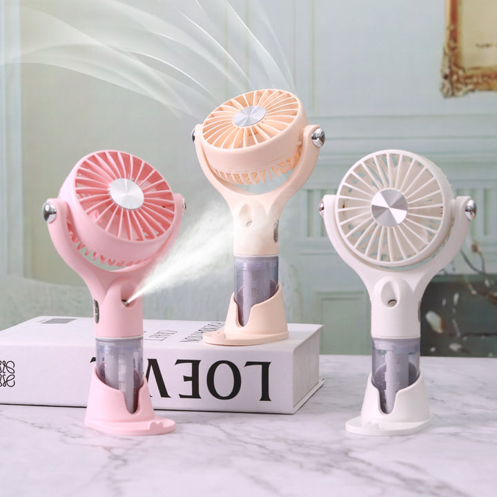 Unisex Portable Fog Fan with USB Charging Function and Flexible Tilt Mechanism Kalsten