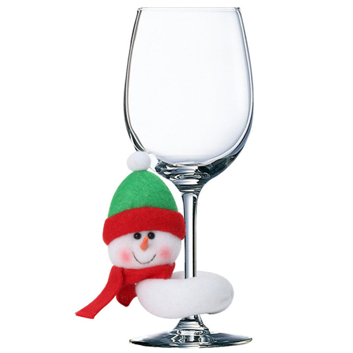 Decorative glass holder with reindeer motif
