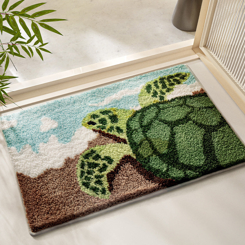 Soft Textured Abstract Pattern Bath Mat