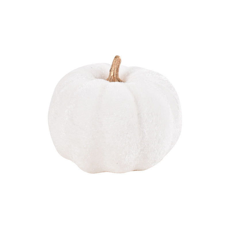 Samth Pumpkin Decoration Figure with Gold-colored Stem