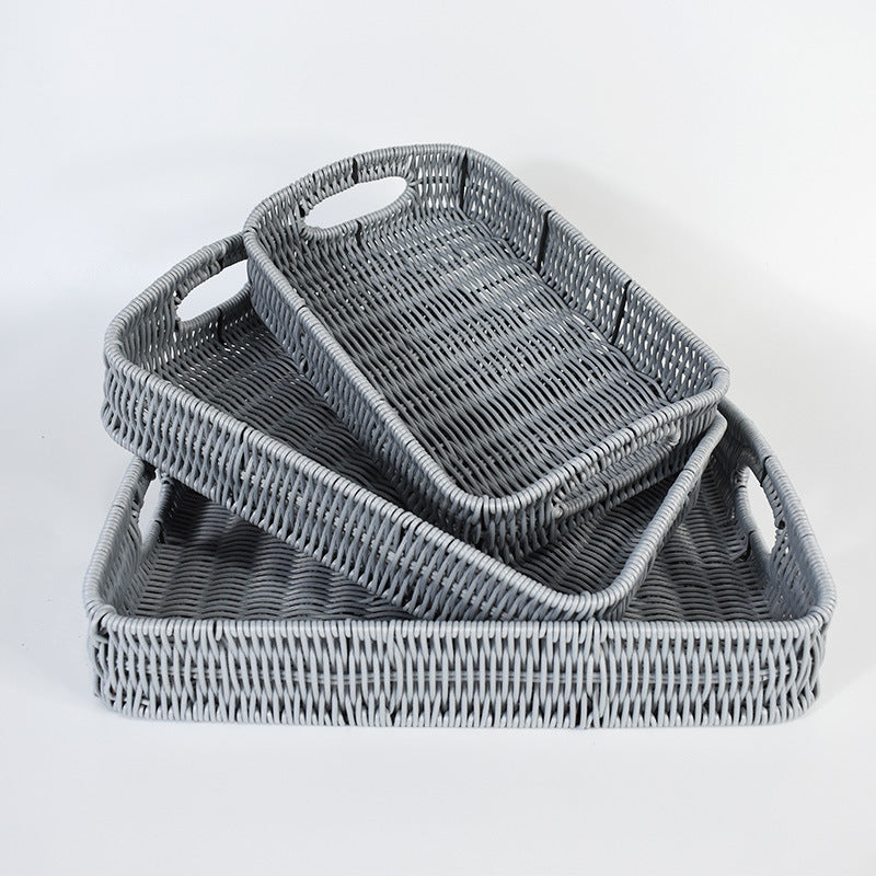 Stacking Woven Storage Trays Kalsten