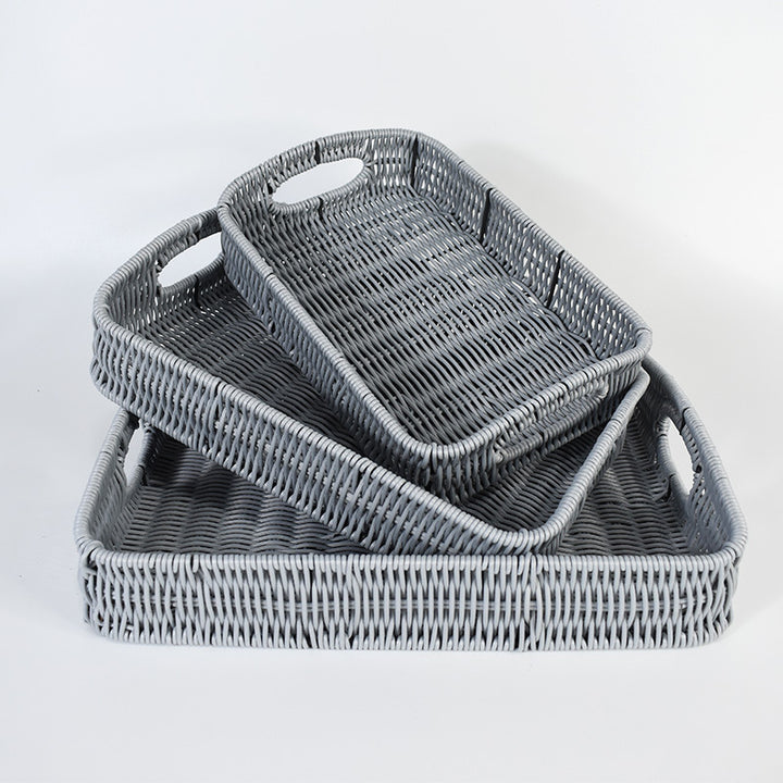 Stacking Woven Storage Trays Kalsten