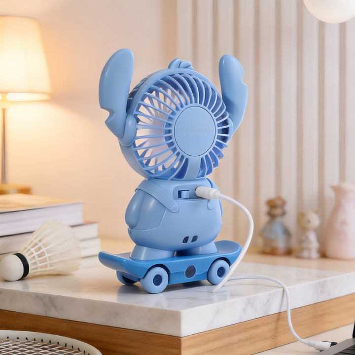 Ladies Portable Toy Fan with LED Lighting and USB Charging Kalsten