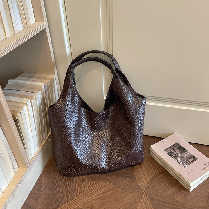 Woven Leather Tote Bag