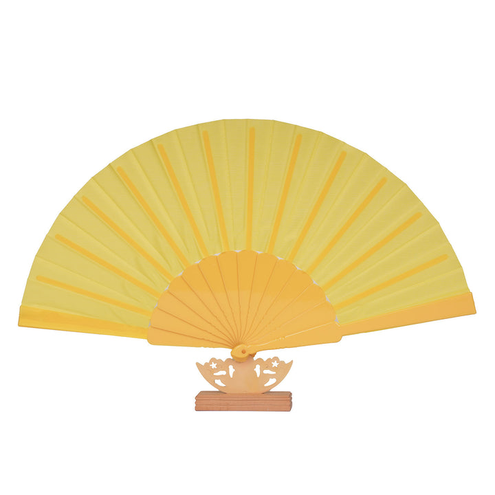 Women's artistic hand fan with filigree wooden handle Kalsten