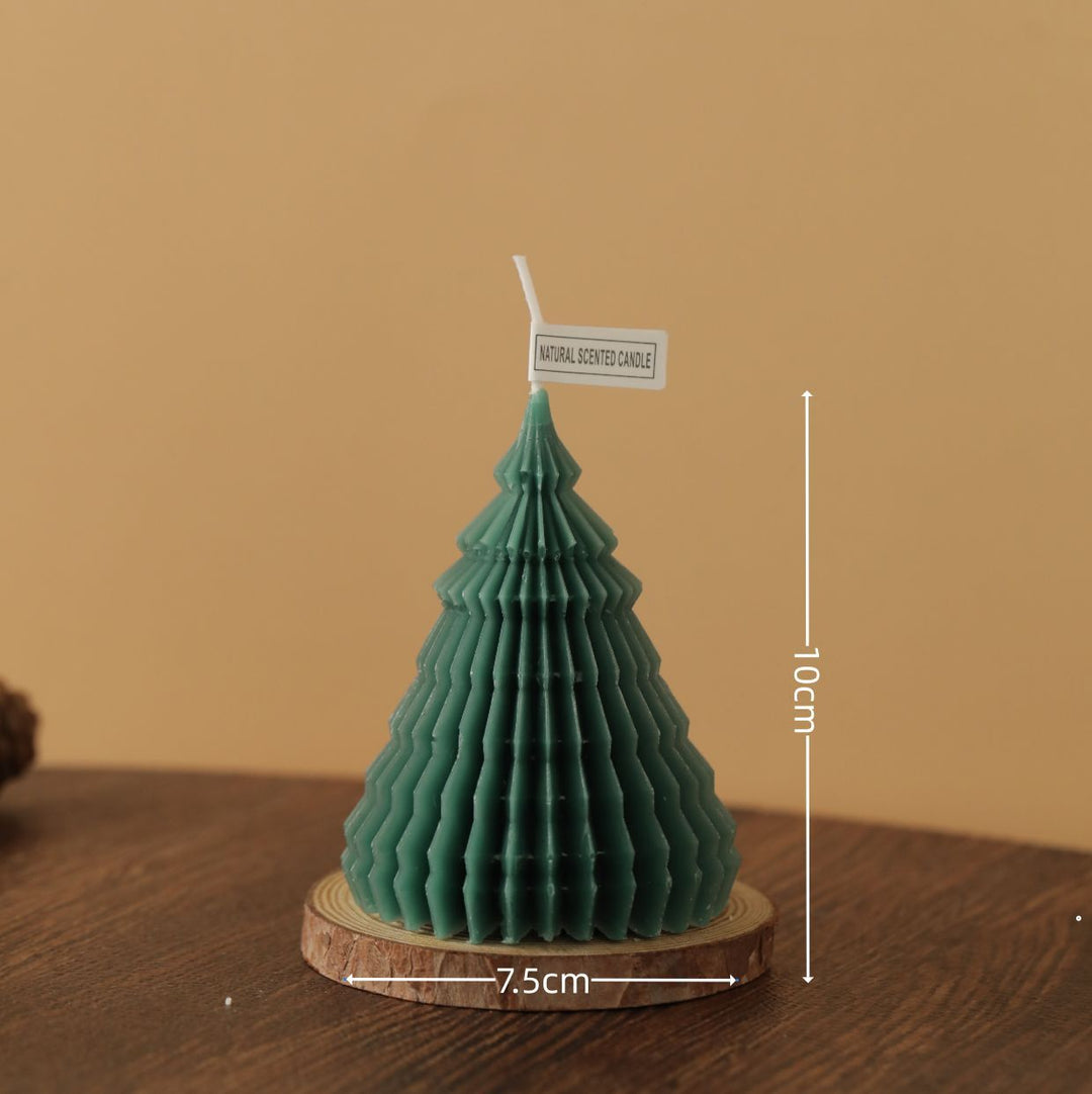 Layered Bubble Christmas Tree Sculptural Candle with Star Topper