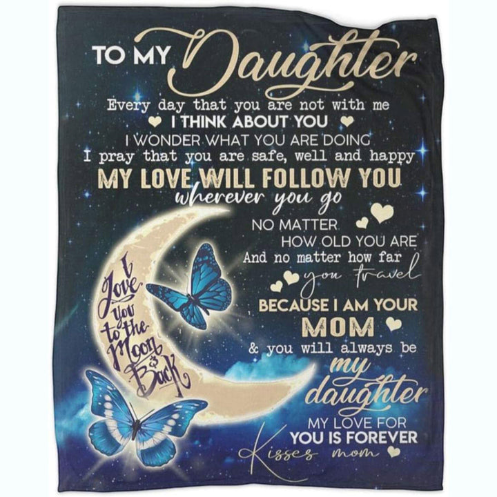 Sentimental Fleece Throw Blanket With Lion And Cub Graphic And Heartfelt Message For Dad