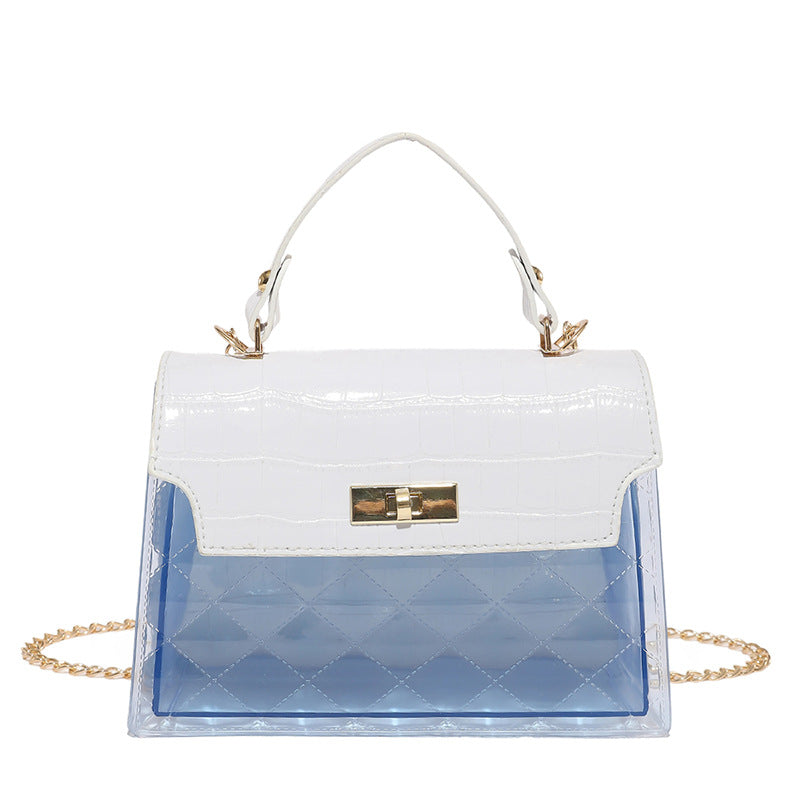 Glossy Crocodile Patterned Handbag