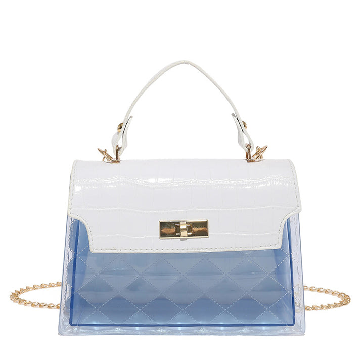 Glossy Crocodile Patterned Handbag