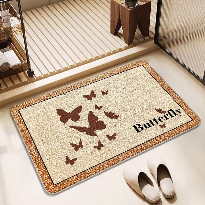 Butterfly-Inspired Decorative Bath Mat Kalsten