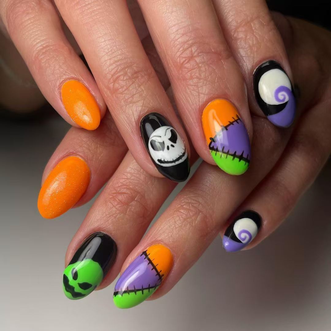 Halloween-Themed Nail Art