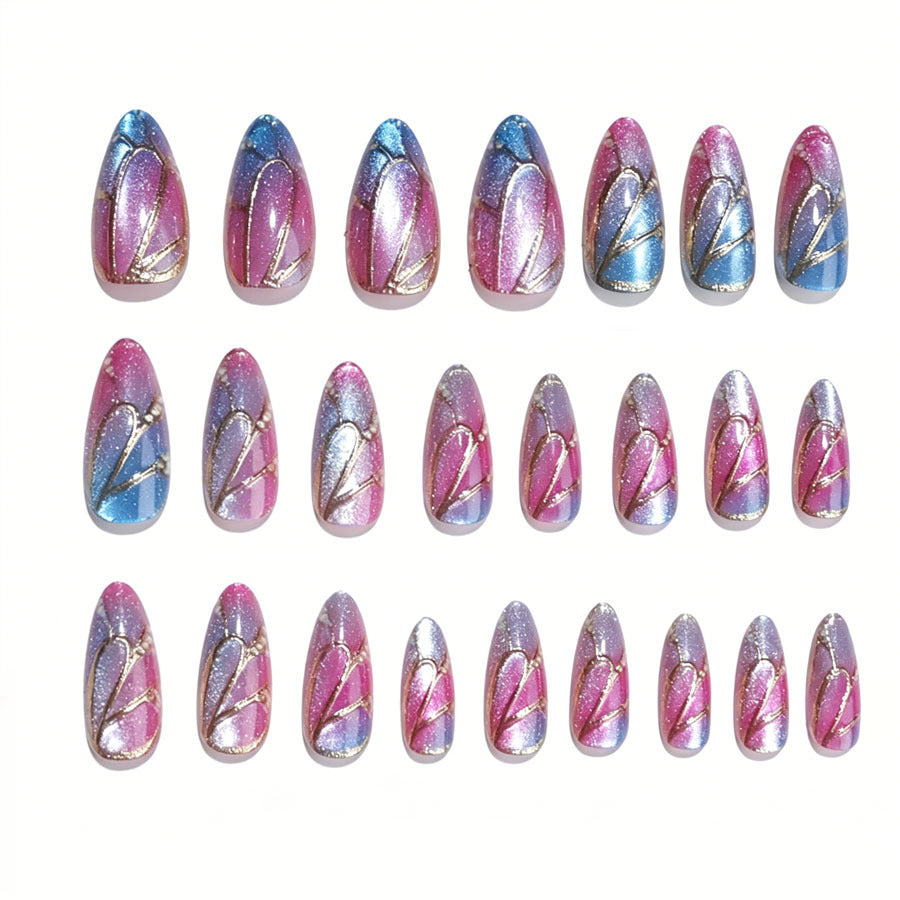 Artistic Glitter Gradient Press-On Nails Kalsten